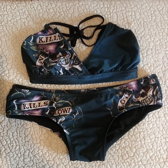 Ed Hardy Other - Ed Hardy Bikini Swimsuit Medium 👙